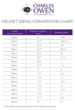 Charles Owen Sovereign Polo Helmet CLEARANCE -Equestrian Products Store Charles Owen Sizing Chart jpg