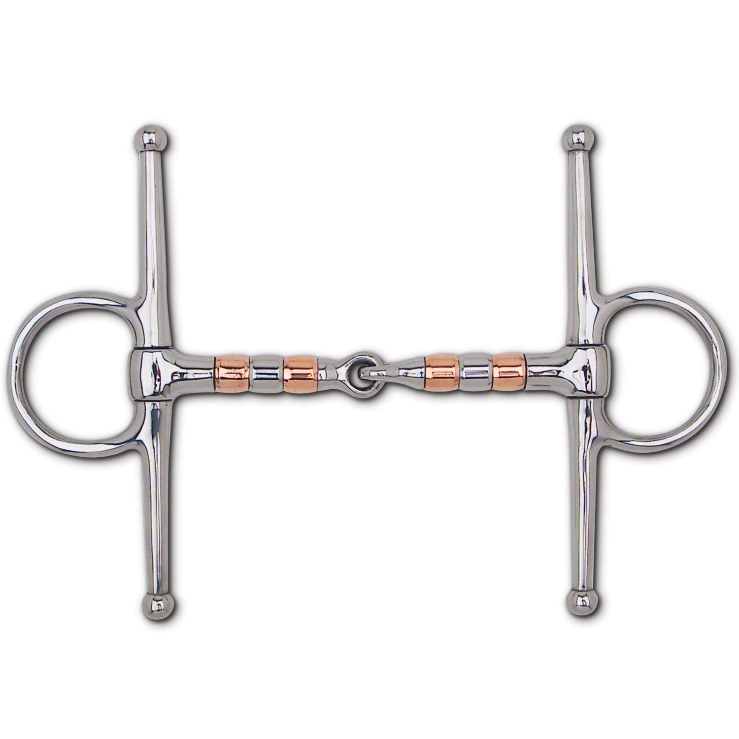Copper And Stainless Steel Roller Snaffle Full Cheek 3 Copper And Stainless Steel Roller Snaffle Full Cheek