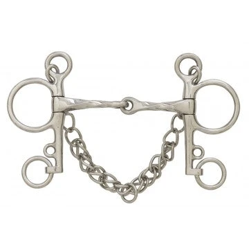 Stainless Steel Slow Twist Joint Mouth Pelham 3 Stainless Steel Slow Twist Joint Mouth Pelham