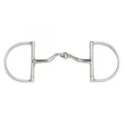 JP Korsteel Stainless Steel Jointed Port Hunter Dee Ring Snaffle Bit