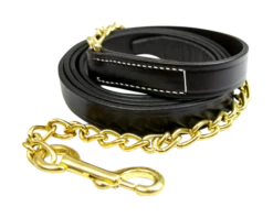 Walsh Leather Lead With Chain